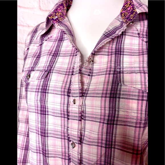 Quizz Vintage wester woman long sleeve shirt size L - Picture 7 of 8